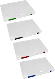 MINAOLULUS 4pcs Document Storage Boxes Transparent File Organizers for Office Filing Case for Receipts Checks and Papers Convenient and Portable Design