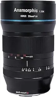 SIRUI 35mm F1.8 1.33X S35 Anamorphic Lens, Cinema Lens for RF Mount, Blue Flare