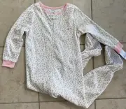 Girl 5T Carter’s Leopard Print Footed Blanket Sleeper NWT.