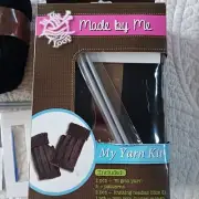 Learn to Knit black Yarn & Needles Set Tassel Maker In the Loop Made by Me Kit