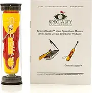 GrooveMaster Adjustable Golf Club Groove Sharpener with Comfortable Large Rubber Grip and 6 Cutter Carbide Tungsten Steel Head - With Printed Full Colour User Operations Manual