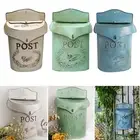 Rustic Wall Mounted Locking Mailbox Mail Box Farmhouse Post