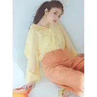 在飛比找蝦皮購物優惠-🌻限時優惠日本GRL今田美櫻貝殼鈕扣透膚定制襯衫🌻