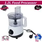 Food Processor Chopper 1.2L Vegetable Fruit Slicer Shredder Dough Whisk Mixer