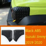 2×Black Front Leaf Fender Guard Moulding Cover Trim Fit For Suzuki Jimny 2019-20