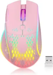 Gaming Mouse, Wireless Mouse Rechargeable Honeycomb Wireless Gaming Mouse