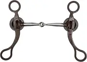 Horse Bit, Horse Snaffle, Horse Chew, Hand Carved Antique Bronze Proof Stainless Steel Gag Bit for Training Equestrian Equipment