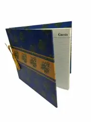 Guests Sign In Book Blue/yellow Lined Paper Name/address B-day, Wedding,