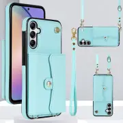 For Samsung Galaxy A14/A15/A54 With Neck Strap Crossbody Phone Case Card Holder