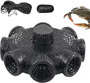 Fishing Bait Trap, Hand Cast Cage for Catching Fish Shrimp Crab Crawfish, Portable Fish Trap Fishing Bait Traps with 8 Holes, Crawdad Shrimp Net Cast, Fishing Accessories