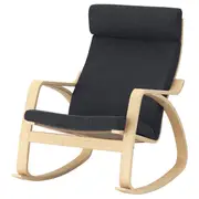 POÄNG rocking-chair, birch veneer/Hillared anthracite