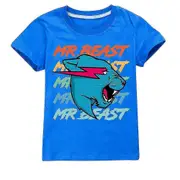Mr Beast Lightning Cat T-shirt For Kids, 7-14y Unisex Printed Short Sleeve Tee Shirts, Casual Summer Tops For Boys And Girls Safe and Top Quality D...