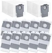 [Rrochio] Robot Vacuum Cleaner Accessories for Roborock Saros 10R, Pack of 12 Dust Bags for Roborock Qrevo S, Qrevo Master, Qrevo Pro, Qrevo Curv, Qrevo Edge, S8 MaxV Ultra, S8 Max Ultra 2.7L Capacity