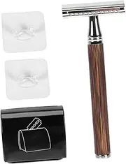 MERRYHAPY 1Set Double Sided Vintage Razor for Men Professional Manual Beard Shaver with Comfortable Grip Portable Durable Shaving Tool Present for Father Day Holidays