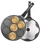 Pancake Pan Nonstick Pancake Griddle Mini Pancake Maker with 100% PFOA 2 Black
