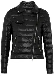 Herno Ultralight Quilted Shell Biker Jacket - Black - 42 (UK10 / S) 42 (UK10 / S)