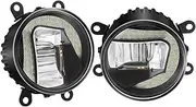 Fog Light Assemblies For Peugeot 207 307 301 308 408 407 607 2008 3008 4007 4008 5008 2in1 Fog Light Assembly Car LED Fog Lamp + DRL White Fog Lights Assembly