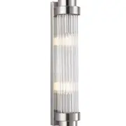 CLA Lighting Varillas Interior Up/Down Clear Glass Rod Wall Light Satin Chrome