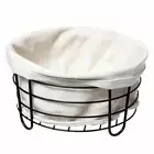 5five Simply Smart Bread Basket Bistro with Fabric Bag Storage Basket Steel 2...