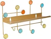 Decorative Floating Wall Shelf for Bedroom, Bathroom, Kitchen-Golden