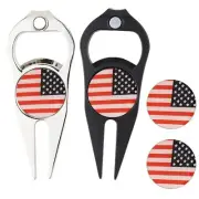 2 Pcs Golf Divot Repair Tool Divot Tool and Ball Marker Gift Ideas Golf Multi...