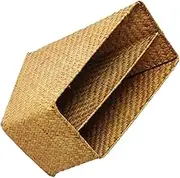 Organiser Document Storage Basket Hand-woven Book Holder Desktop File Organiser Office Accessory