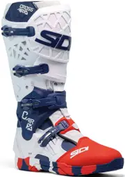 Sidi Crossair-X Motocross Boots, white-red-blue, Size 45 for Men White Red Blue