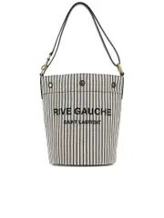 Saint Laurent Rive Gauche Striped Bucket Bag