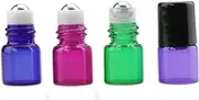 HONITANO 6PCS Portable Roll Ball Glass Bottles for Perfume Essential Oils Refillable Lightweight Leak Travel Dispenser for Go Use Random Color