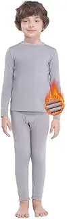 [Subuteay] Thermal Underwear for Boys Fleece Lined Long Johns Set Kids Base Layer Ultra Soft