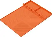 Grill Side Shelf Organizer Heatproof Silicone Mat Griddle Tool Mat Baking Pad Non-Slip Grill Utensil Resting Pad Kitchen Counter Protector