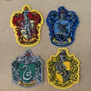 1x Patch Potter Slytherin Hufflepuff Ravenclaw Gryffindor Embroidered Iron #2503