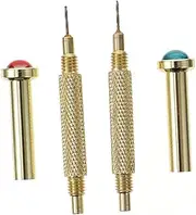 FOMIYES 2pcs Small Nail Drill Portable Nail Art Charming Hand Drill Tool for Charm Piercing Random Color