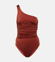 [Karla Colletto] Karla Colletto Ruched one-shoulder swimsuit AU 12 black