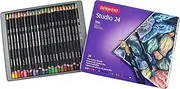 Derwent Studio Colouring Pencils, Drawing & Writing, Ideal For Illustrating, Set Of 24, Professional Quality, 32197