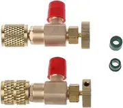 2Pcs Safety Valve R410A R22 Air Conditioning Quick Coupler Connector Adapters A