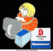 OLYMPIC PIN BEIJING 2008 LENOVO SPONSOR COMPUTER DESKTP