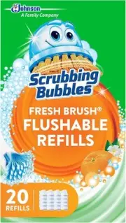 Scrubbing Bubbles Flushable Toilet Bowl Wand Cleaner Refills, Fresh Brush Cleane