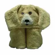 Hooded Yellow Lab Dog Bath Beach Towel, Kids Toddler Baby Animal