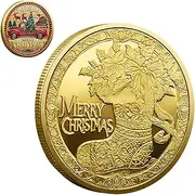 Christmas Coin,Christmas Coin - Holiday Coin - Holiday Theme Challenge Coin Collection Souvenir Coin Commemorative Coin
