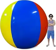 Sol Coastal The Beach Behemoth Giant Inflatable 12-Foot Pole-to-Pole Beach Ball by