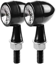 Motorcycle Indicators Flowing Turn Signal Lights MI&NI Moto LED Turn Signal Fr&on&t Rear White 3 Wire Day Running Light Red Brake Lamp(Amber Red-Clear)