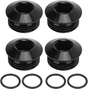 4Pcs 10AN 5/8in ORB Port Plug, Aluminum Alloy ORB Plug Fitting Adapter, Anti Leakage ORB Socket Plug for Vehicle Repairing and Tube Work