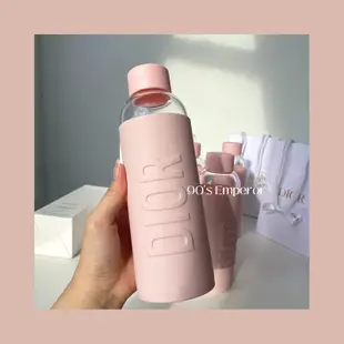 迪奧 Dior- Sakura Pink Glass Bottle 550ml 2022 限量版櫻花粉矽膠套玻璃水杯水瓶