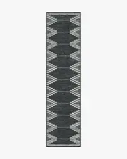 75' x 305' | Machine Washable Runner Rug | Kid & Pet Friendly | Indoor Rug | Sloane Black Flatwoven Rug | Ruggable
