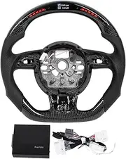 Steering Wheel, Carbon Fiber LED Display Wheel Compatible with C7 4G S6 S7 2011‑2018, shift light racing wheel, performance LED steering upgrade