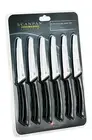 Scanpan Steak Knife Knives set of 6pc pieces Spectrum Serrated Wavy Edge