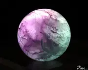 2.4" Fluorite Hand Carved Crystal Ball/Sphere, Crystal Healing