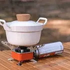 1 Set Camping Stove Folding Cooking Outdoor Square Gas Stove Labor-saving