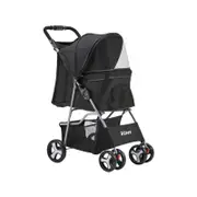 i.Pet Pet Stroller Pram Dog Cat Carrier Cage Travel Pushchair Foldable 4 Wheels